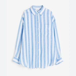 Linen Striped Button Down